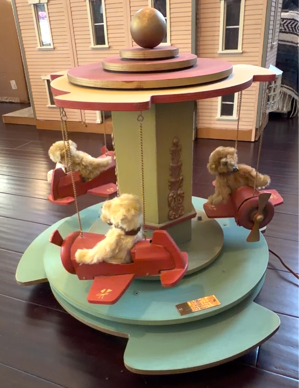 McConnell McB Bears Sky Ride Automaton Roy Biehn Mohair Teddy Bear Carousel